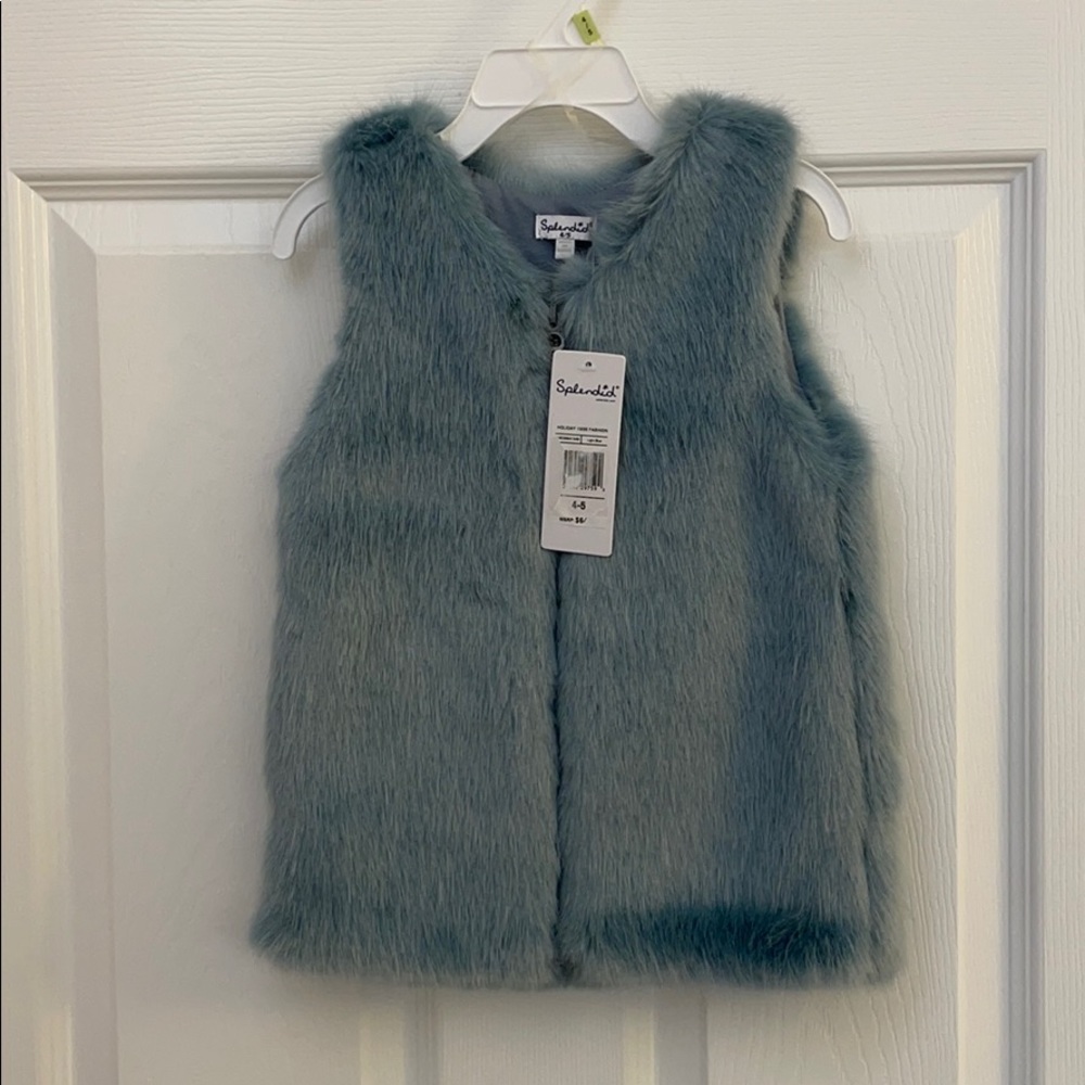 Splendid – Faux Fur Vest (Little Girls) - Size 4/5